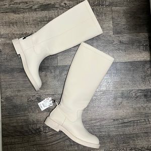 White Zara Rain Boots